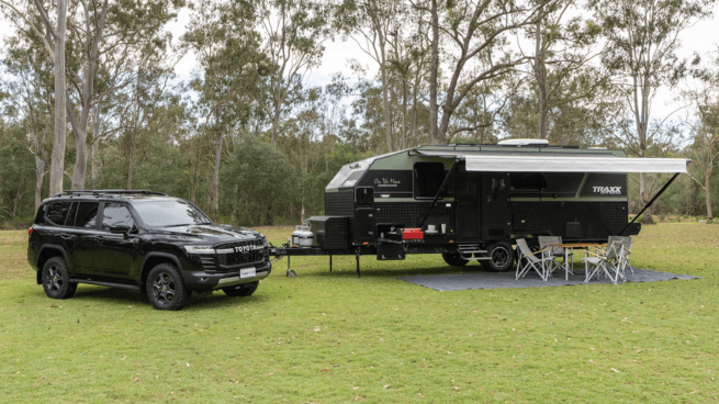 GR-Sport and Caravan at Campsite