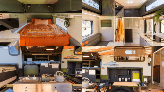Caravan Bed and Exterior Kitchen